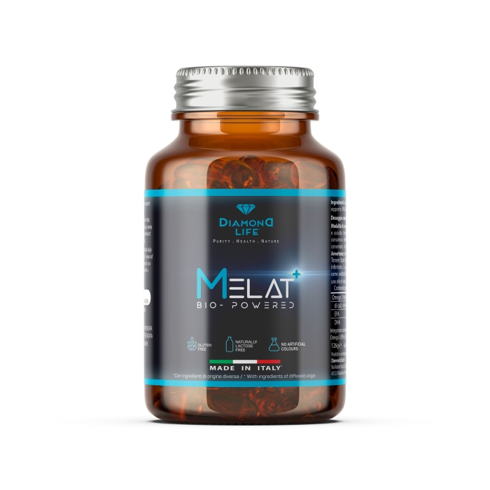 Melat + BioPowered – Melatonina Potenziata con Tecnologia Bio-Attiva | 60 Capsule
